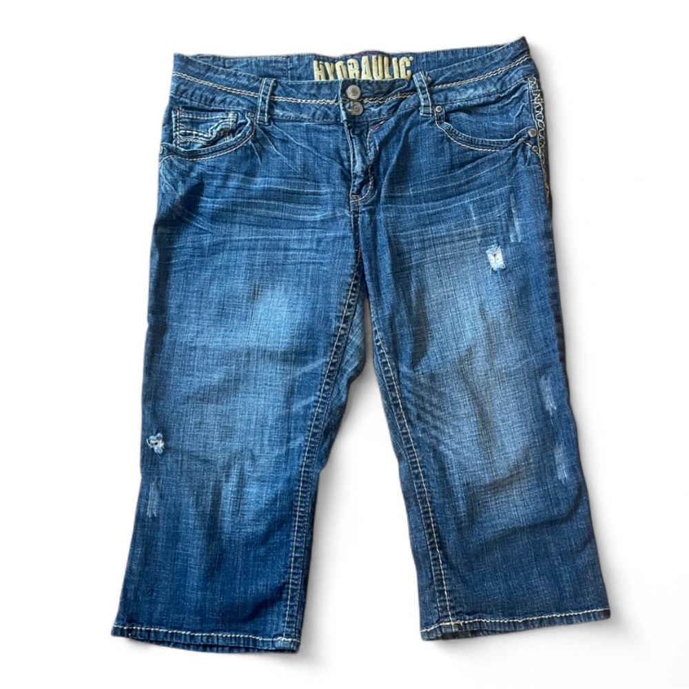 Hydraulic Women's Distressed Blue Cropped‎ Jeans